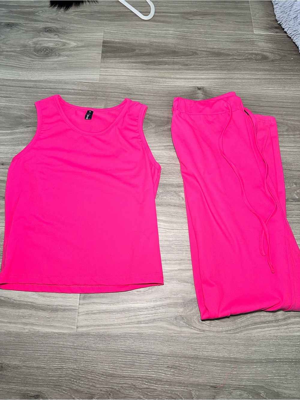 Women’s Neon Pink Tank Top & Lounge Pants Set